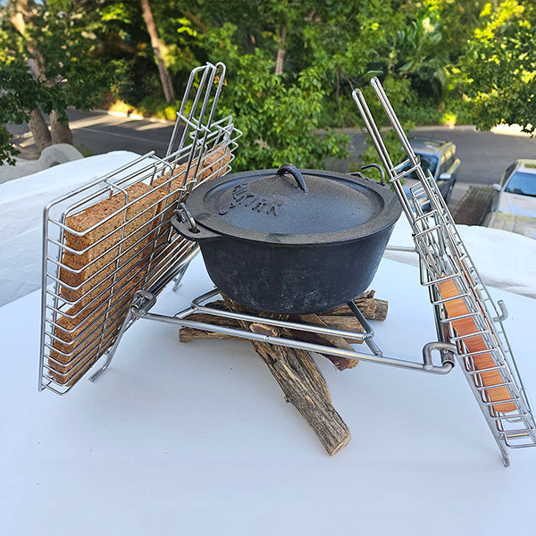 Chop Racks Braai Multipurpose Rib & Braai Stand - Stainless-steel – www.onlinebraaishop ...